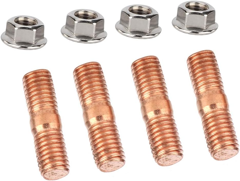 M10x1.50 Threaded T3 T4 T6 Turbo Screw and Nuts High Strength Turbo Stud Kit Flange Nuts Set of 4, popular, normal