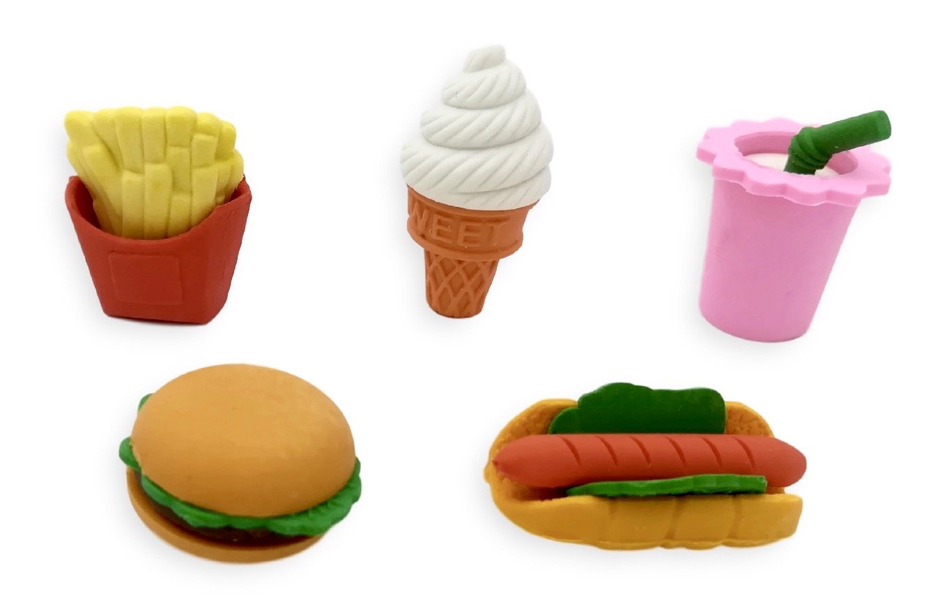 Mua Food Erasers OHill Pack of 46 Pencil Erasers for Kids Pull Apart 3D
