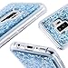 Caka Galaxy S9 Plus Case, Galaxy S9 Plus Glitter Case Liquid Series Luxury Fashion Bling Flowing Liquid Floating Sparkle Glitter Soft TPU Case for Samsung Galaxy S9 Plus (Blue)