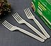 GreenWorks 200 Count Heavy-duty Compostable Forks, BPI Certified Large Disposable Cutlery Flatware Utensils Fork