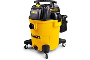 DEWALT 12 Gallon Poly Wet/Dry Vac, 5.5 HP Shop Vacuum Wet Vacuum Cleaner for Workshop, Jobsite, Commericial Area, Large Pick-
