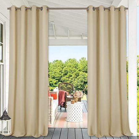 Amazon Com Premiuma Outdoor Curtains Patio Waterproof Front