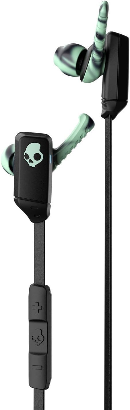 Amazon Com Skullcandy Xtfree Bluetooth Wireless Sweat Resistant Earbud With Microphone Lightweight And Secure Fit 6 Hour Rechargeable Battery Pureclean Tech To Keep Earbuds Fresh Black Mint Swirl Electronics