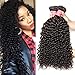 Jolia 8A Curly Weave Virgin Human Hair 3 Bundles of Brazilian Hair 20 18 16inch Unprocessed Natural Curly Hair Extensions Shedding Free Black Color