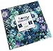 Kanvas Studio Floral Impressions Turquoise/Blue 10X10 Pack 42 10-inch Squares Layer Cake Benartex