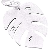 Monstera Leaf Necklace In Sterling Silver 18" Chain
