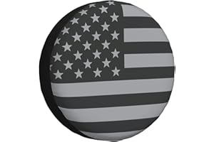 TGKBRMEA Spare Tire Cover Flag Weatherproof Universal Wheel Protectors for RV Travel Trailer Camper 15in