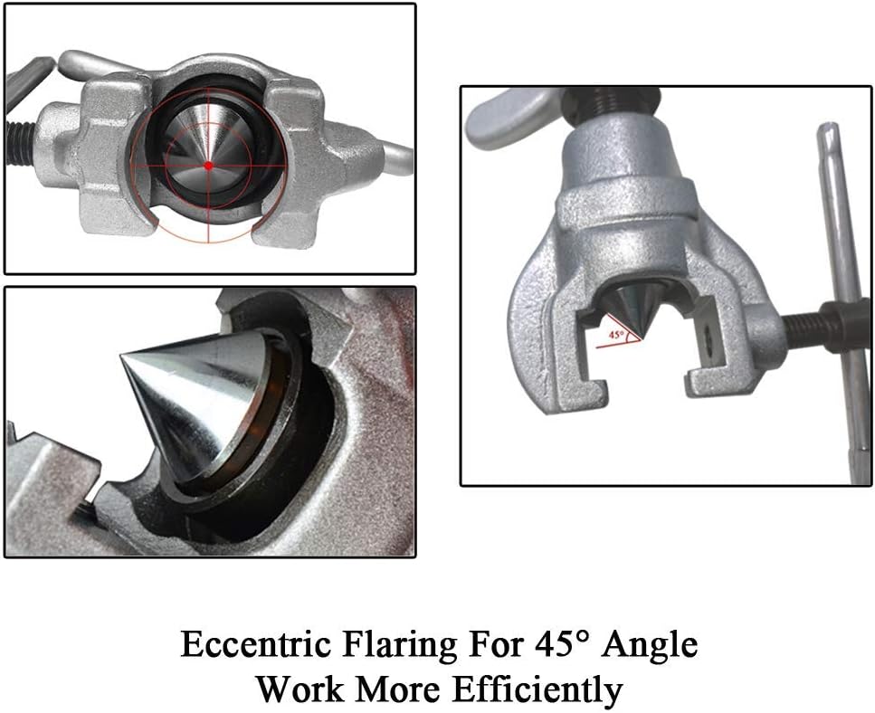 Wostore Eccentric Flaring Tool Kit Tubing Refrigeration 7 Dies 3/16-3/4 inch Copper: Automotive