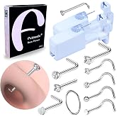 Firstomato 2 PCS Disposable Nose Piercing Gun Self Nose Piercing Kit Piercing Nose Rings Piercer Hypoallergenic Nose Stud