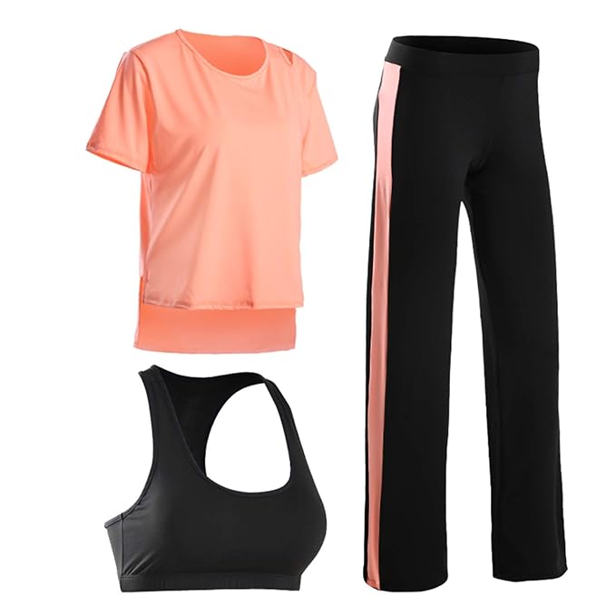 Amazon.com: Fitness - Conjunto de 3 piezas de yoga para ...