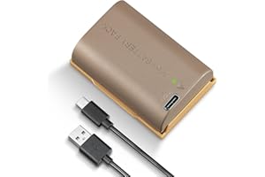 K&F CONCEPT LP-E6NH Battery Compatible with Canon R7 R6 R5 Camera, USB C 2.5H Fast Charging Replacement LP-E6 E6N E6NH Batter