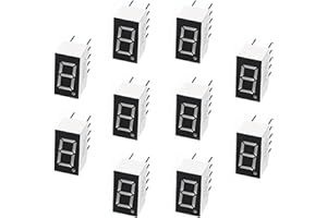 Othmro 10pcs Common Cathode LED Display Digital Tube 1 Bit 7 Segment Black 10Pin with a Good Uniform Light Output