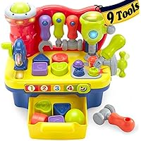 Hahaland Toys for 1 Year Old Boy Gifts Girl Toy, Multifunctional Music Light Workbench for Baby Toys 12-18 Months…