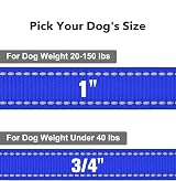 Taglory Dog Lead Reflective Double Sided Navy 2 cm x 120 cm Neon Safety view 4