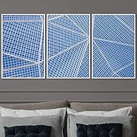 3 Piece Framed Canvas Wall Art Abstract Cool Line Canvas Prints Home Artwork Decoration for Living Room,Bedroom - 16