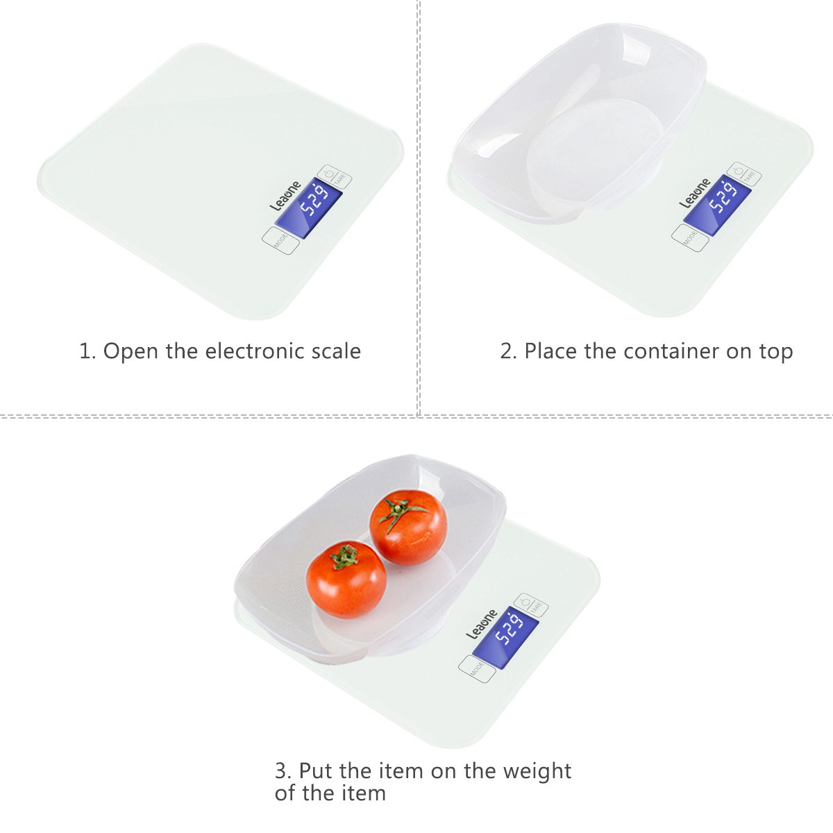 Digital Kitchen Scales, Naisidier Liquid Measuring Scales, Electronic Cooking Food Scale with Back -Lit LCD Display for Home, Kitchen