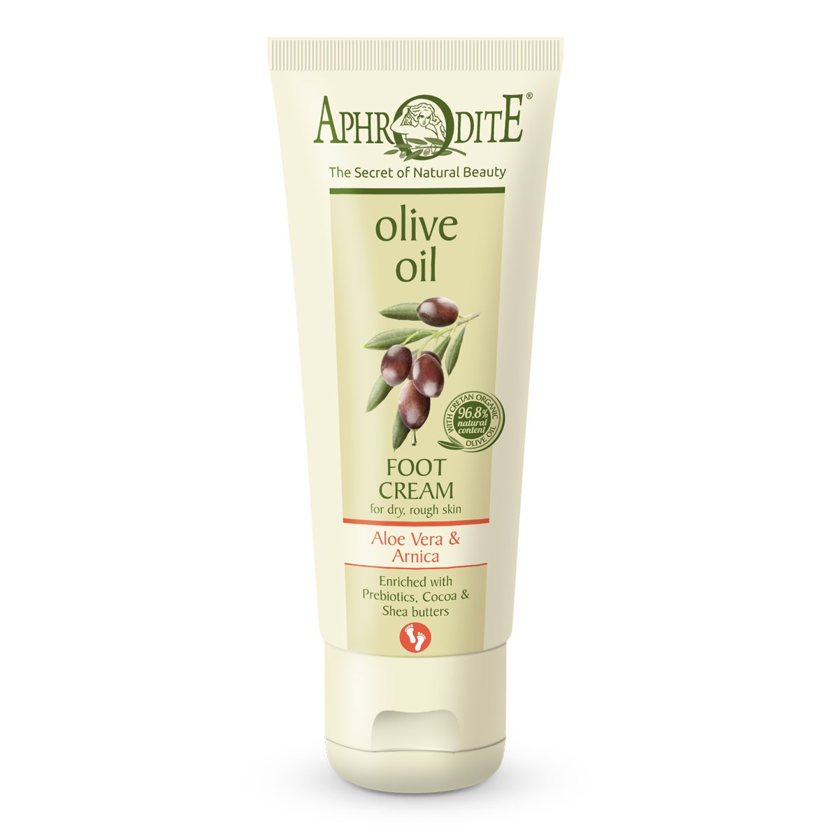 Aphrodite Olive Oil Foot Cream Aloe Vera & Arnica 75 ml by Aphrodite