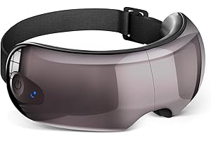 NOWWISH Eye Massager with Heat & Bluetooth Music, Christmas Gifts for Women Men Wife Husband, Smart Heated Eye Mask for Relax Eye, Reduce Eye Strain, Headache and Migraine Relief, Improve Sleep