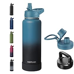 RUBYFLASK 40oz Insulated Water Bottle with