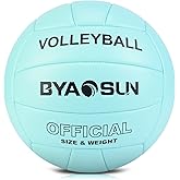 BYAOSUN Soft Official Volleyball for Indoor Outdoor Beach, Size 5 Training Volleyball for Beginner Teenager Adult