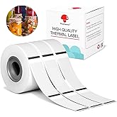 Phomemo D30 Labels-Transparent Labels, 3 Pack 0.55" x 1.18" (14x30mm) Thermal Self-Adhesive Label Paper, Clear on Green/Blue/Rose, Holiday Gift Decoration Supplies Labeling Tape, Name Tag