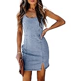 utcoco Denim Dress for Women 2025 Sexy Sleeveless Small Cute Split Tube Dresses Bodycon Mini Jean Dresses
