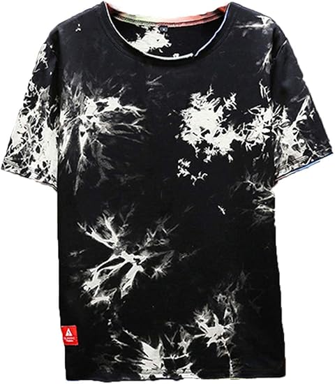 Amazon Ibizza タイダイ グラフィック Tシャツ Partial Mottled 半袖 カラフル タイダイ柄 メンズ レディース クルーネック ダンス衣装 クラブ ファッション Tシャツ カットソー 通販