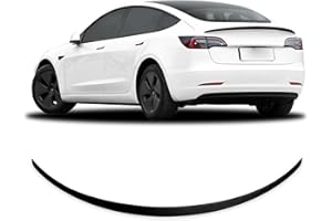Rongxu auto Spoiler Fit for Tesla Model 3 2017-2023, ABS Material OEM Original Rear Spoiler Wing Rear Trunk Lip, Matte Black Sporty Appearance Tesla Model 3 Accessories