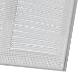 EUROPLAST White 300x200mm/12x8in Metal Air Vent Grille Cover with Insect Mesh view 4