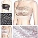 CENG MAU Women's Plus Size Floral Lace Unlined Stretchy Strapless Bandeau Tube Tops See Through Bras