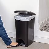 Addis Eco 40 L Pedal Bin Recycled Plastic Dark Grey UK Made 519001ADF view 2