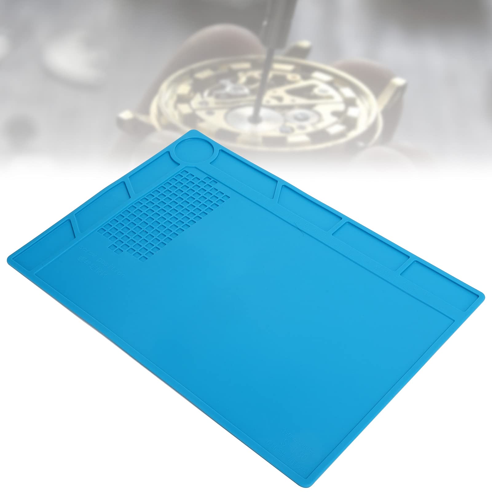 Professional Rubber Soldering Mat, Watch Repair Mat Non-Slip Watchmaker Work Pad Tool Accessory for Soldering Electronics Watch Repair