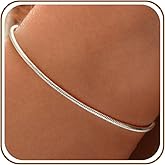 1.5＆2.5mm 925 Sterling Silver Snake Chain Bracelet for woman&Men's Couple Bracelets set,Trendy hip-hop Gift for Grilfrieng/Boyfriend/loved ones/mother's Dad jewelry, No fading