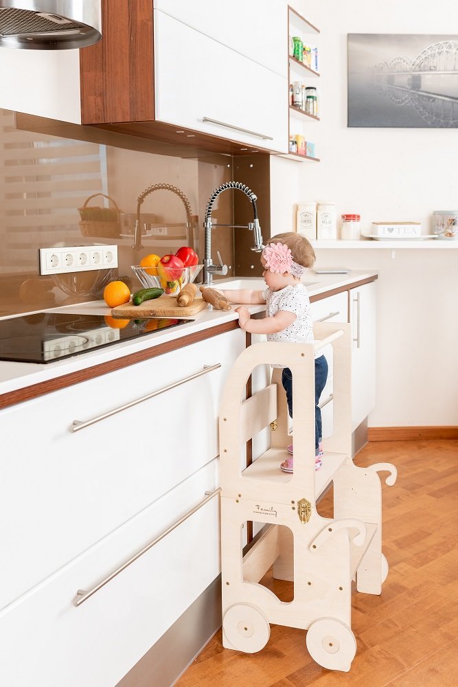 Montessori Kitchen Step Stool For Children Table And Chair
