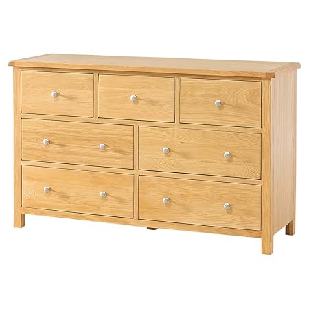 The Furniture Market York Oak 7 Drawer Multi Chest Of Drawers