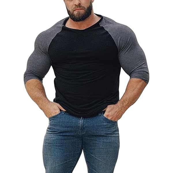 La Vista Frontale Della Maglietta Delle Maniche In Bianco Del Raglan 3/4 Con Colore Bianco - Foto 2