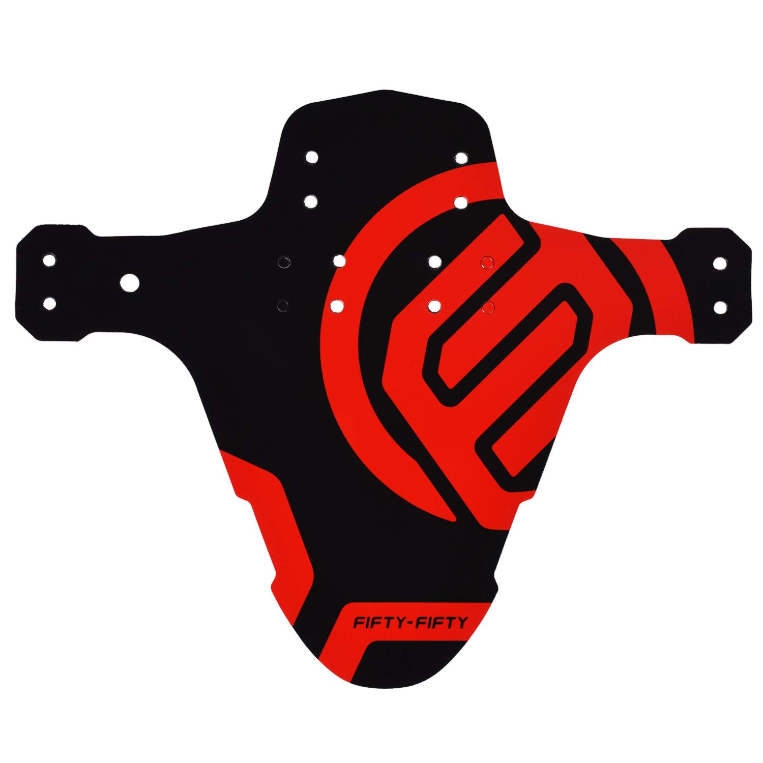 FIFTY-FIFTY Mountain Bike Fender, MTB Mudguard, Front and Rear Compatible, Fits 26", 27.5", 29", Plus Size and Fat Bike Wheel Sizes(Red)