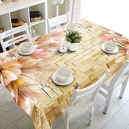 HUANZI YU Tablecloth 3D Brick Butterfly Flower Dust Shelf, square 178cmx178cm