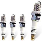 QODOLSI 4 PCS Spark Plugs, BKR5EIX11 5464 Spark Plug Replacements, Automotive Engine Parts Tool Accessories, Compatible with Audi Q7, Volkswagen CC and 2009 Yaris (Silver)