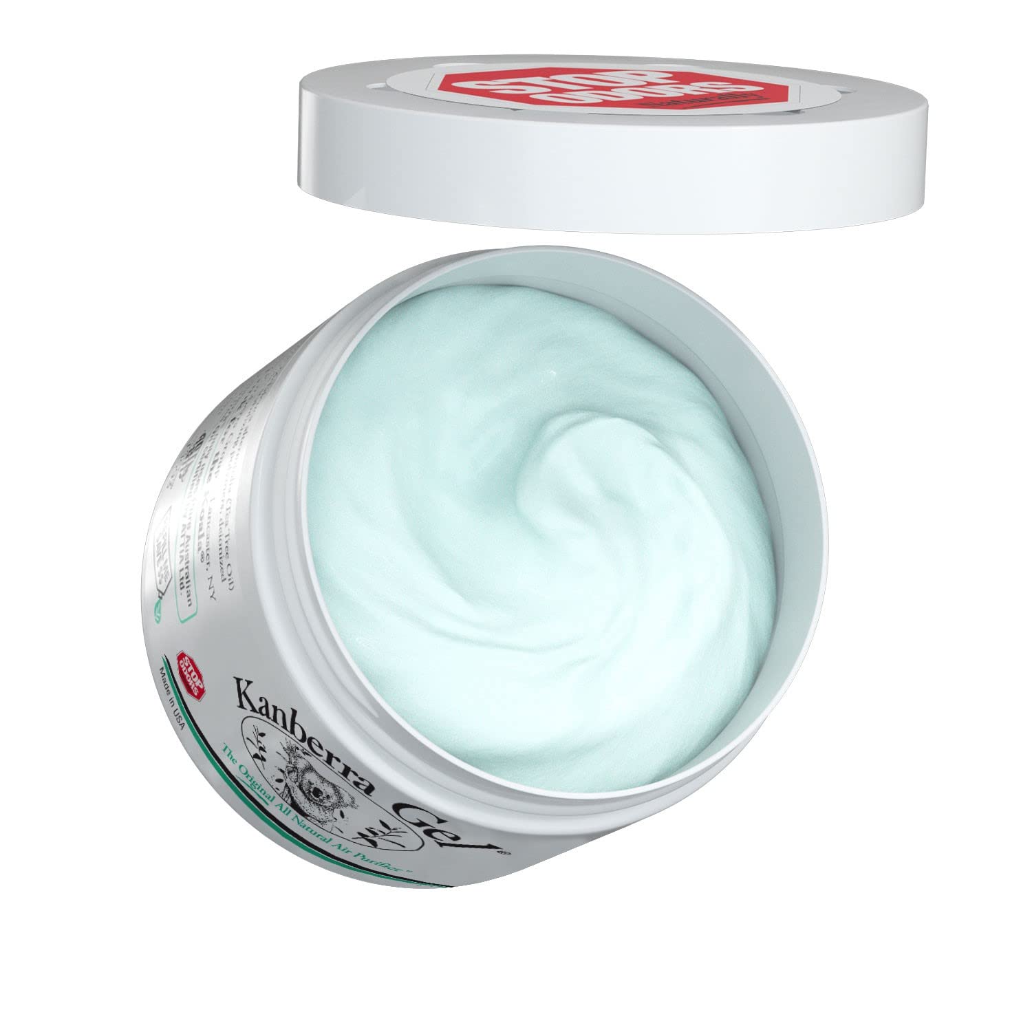 Kanberra Gel 4oz - All-Natural Odor Eliminator & Air Freshener for Home, Car, RV, Boat, Gym Bag | Eco-Friendly, Long-Lasting Tea Tree Oil Formula, Safe for Pets and Family.