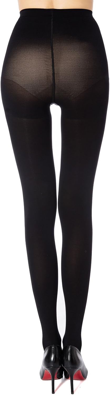 MANZI Run Resistant Control Top Panty Hose Opaque Tights at  Women’s Clothing store