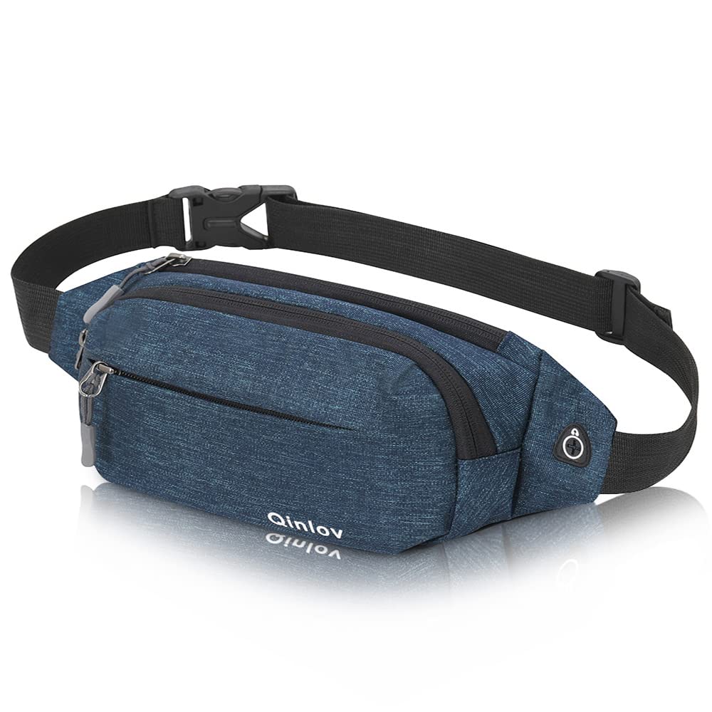 Waterproof Bumbags Running Belt Ligthweight Running Pouch Waist Packs Breathale Cycling Bum Bag Hiking Travel Dog wolking Waist Bag for Women Men Ladies Boys (Blue)