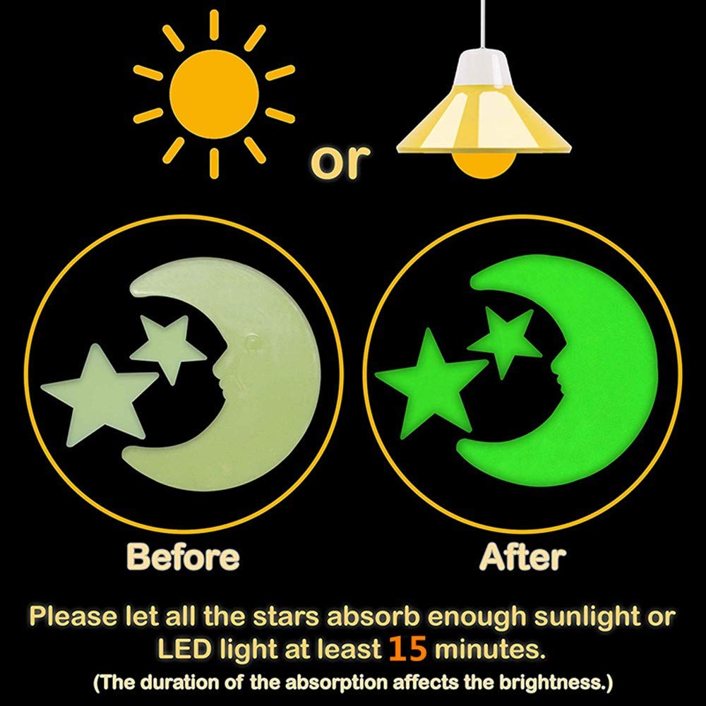 Mua Glow in The Dark Stars for Ceiling, 200 Pcs Colorful Glow in The ...