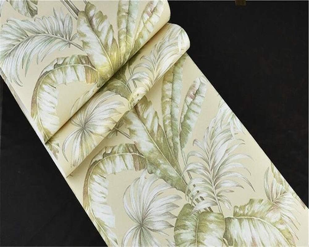Style Wallpaper Tropical Rainforest Banana Leaf Bedroom Living Room TV Background Wall 3d Wallpaper 3d wallpaper (Color : NZH02)