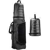Golf Travel Bags for Airlines with Wheels & Hard Shell Top, Lightweight 1680D Club Travel Case, Foldable Golf Bag for Men with Handles, Side Pockets & Durable Protection
