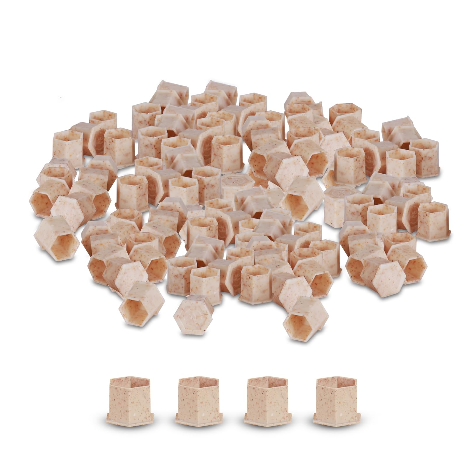 INKin Biodegradable Tattoo Ink Cups 10mm (Small) - 200 PCS Eco-Friendly Disposable Tattoo Ink Caps with Stable Base, Made from Wheat Straw Fiber, Recyclable & Sustainable for Tattoo Ink Pigments — image 1