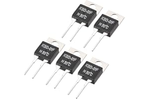 uxcell Normally Open Temperature Switch, KSD-01F Thermal Switch Thermostat Temperature Controller 50℃ N.O 5pcs