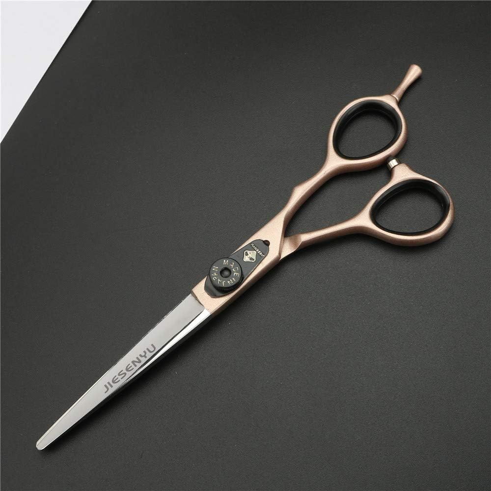 JIESENYU Hairdressing Scissors 6 inch Rose Gold Hair Scissors Black Letter Screw Hairdresser Professional Barber Scissors Set - Image 3