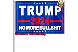 ERT Donald Trump 2024 Flag Double Sided 3 Ply 3X5 Foot No More Bullshit Keep America Great Flag President Flags with Brass Grommets MAGA