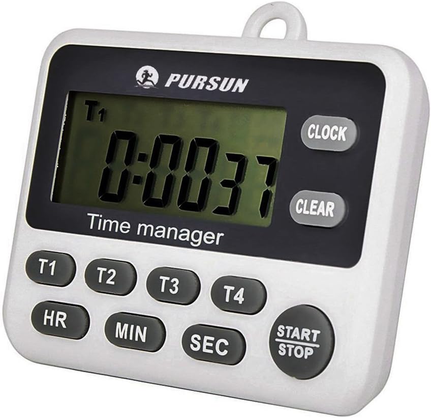 Kitchen Timer Clock Alarm, Boliduo 4 Channels Digital Timer with Large